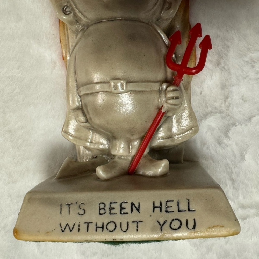70s Vintage It's Been Hell Without You Small Statue Figurine Figure 5" Tall - Picture 8 of 10